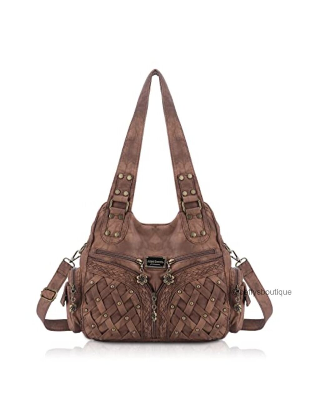 PU Leather Large Hobo Shoulder Bag Anti-Scratch Casual Tote